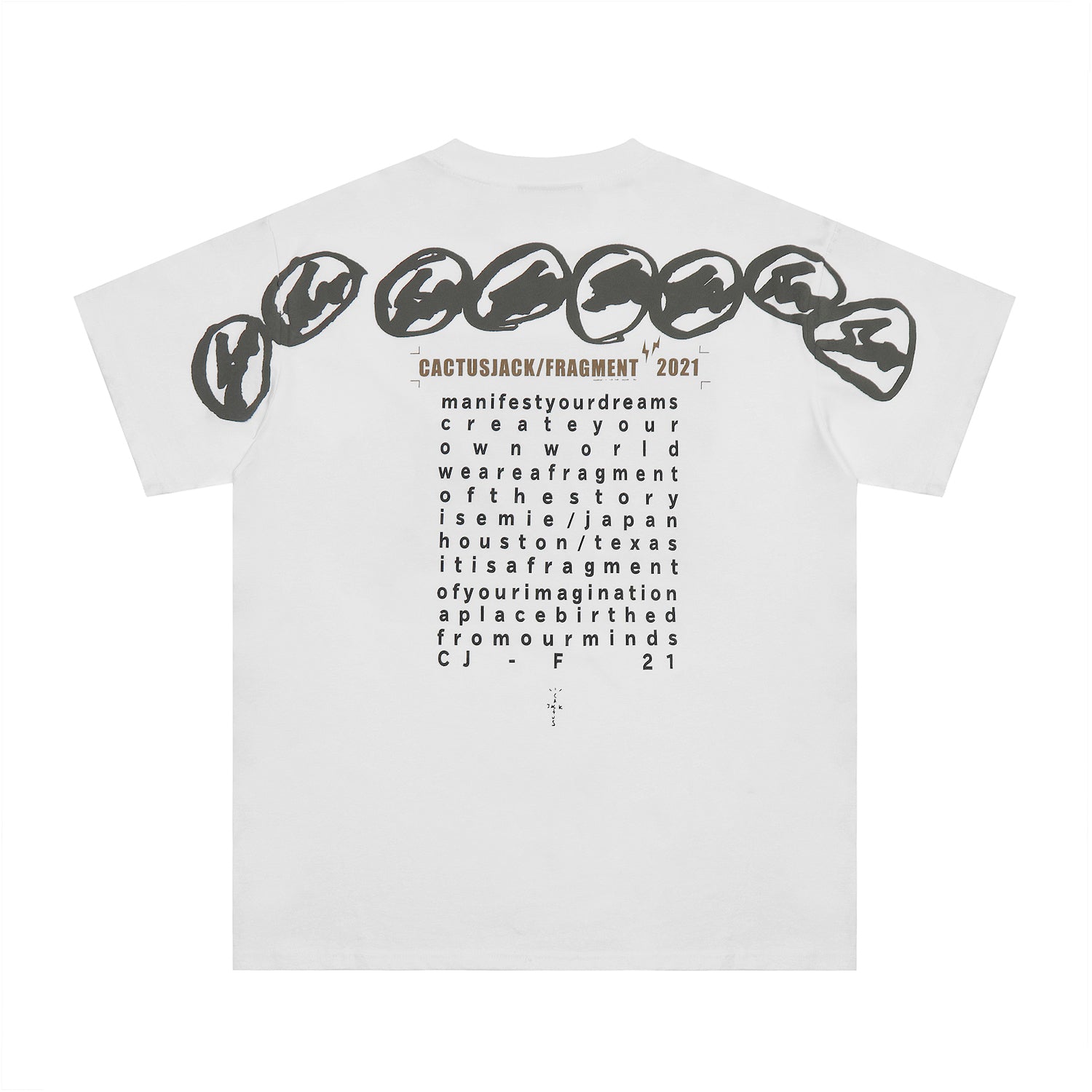 Cactus Jack Letters White T-Shirt - Shop Now